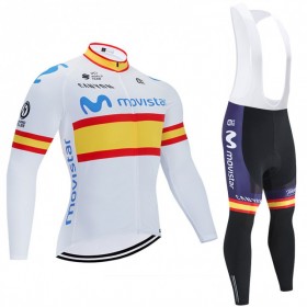 Conjunto Maillot + Culotte largo con tirantes 2020 Movistar Team N002